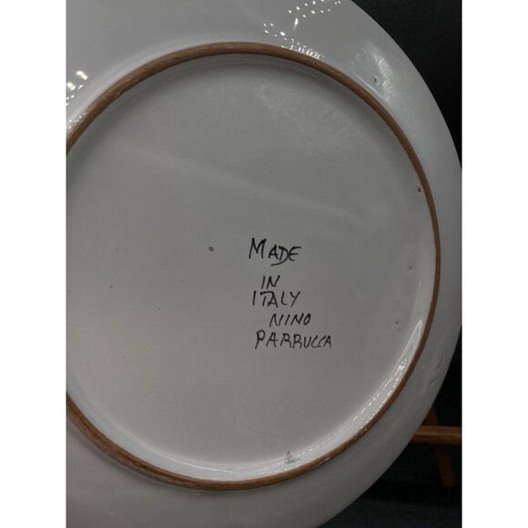 Nino Parrucca Italian Pottery Fish 10” Plate Ceramics Fish Vintage - Picture 4 of 6